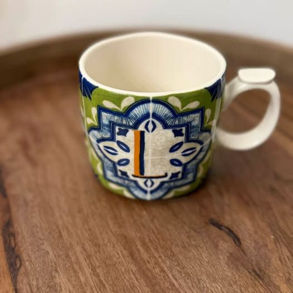 Anthropologie Tiled Margot Monogram Mug - Initial L